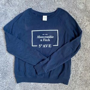 Abercrombie Navy Crewneck